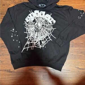 Black Spiderweb Graphic Hoodie - Unbranded